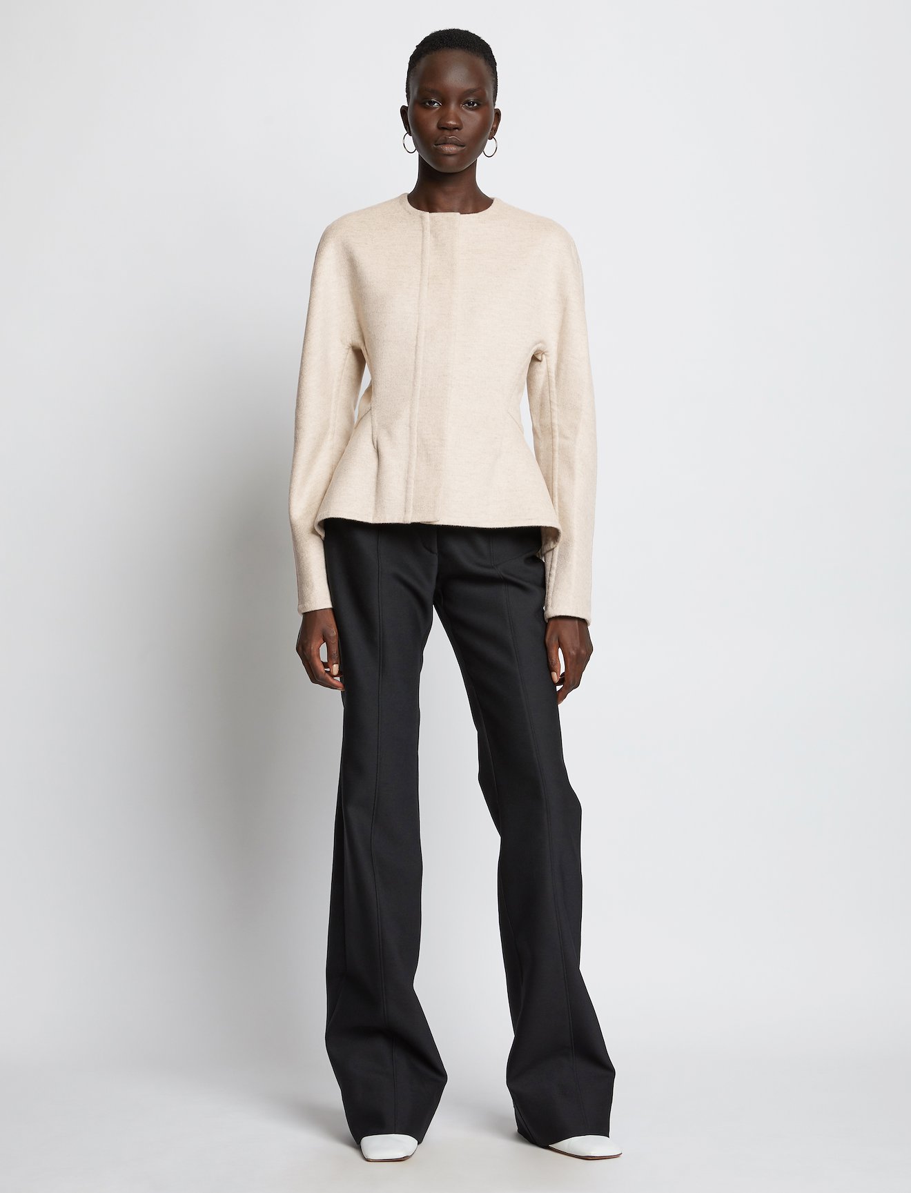 Double Face Nipped Waist Jacket #1