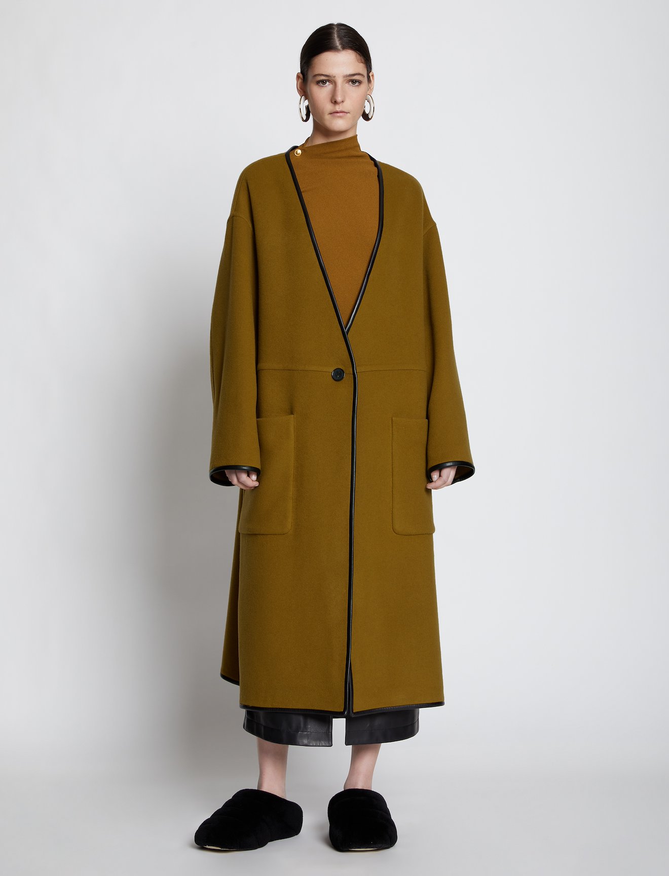 doubleface cashmere convertible coat #5