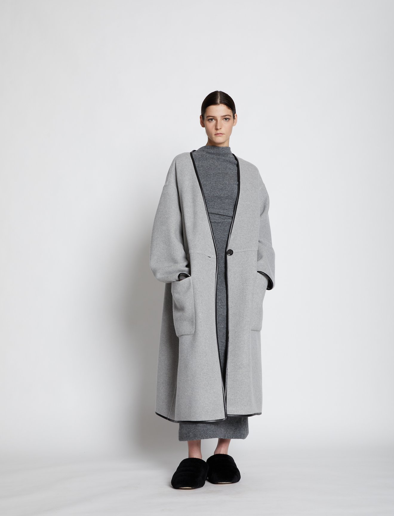Doubleface Cashmere Convertible Coat #1