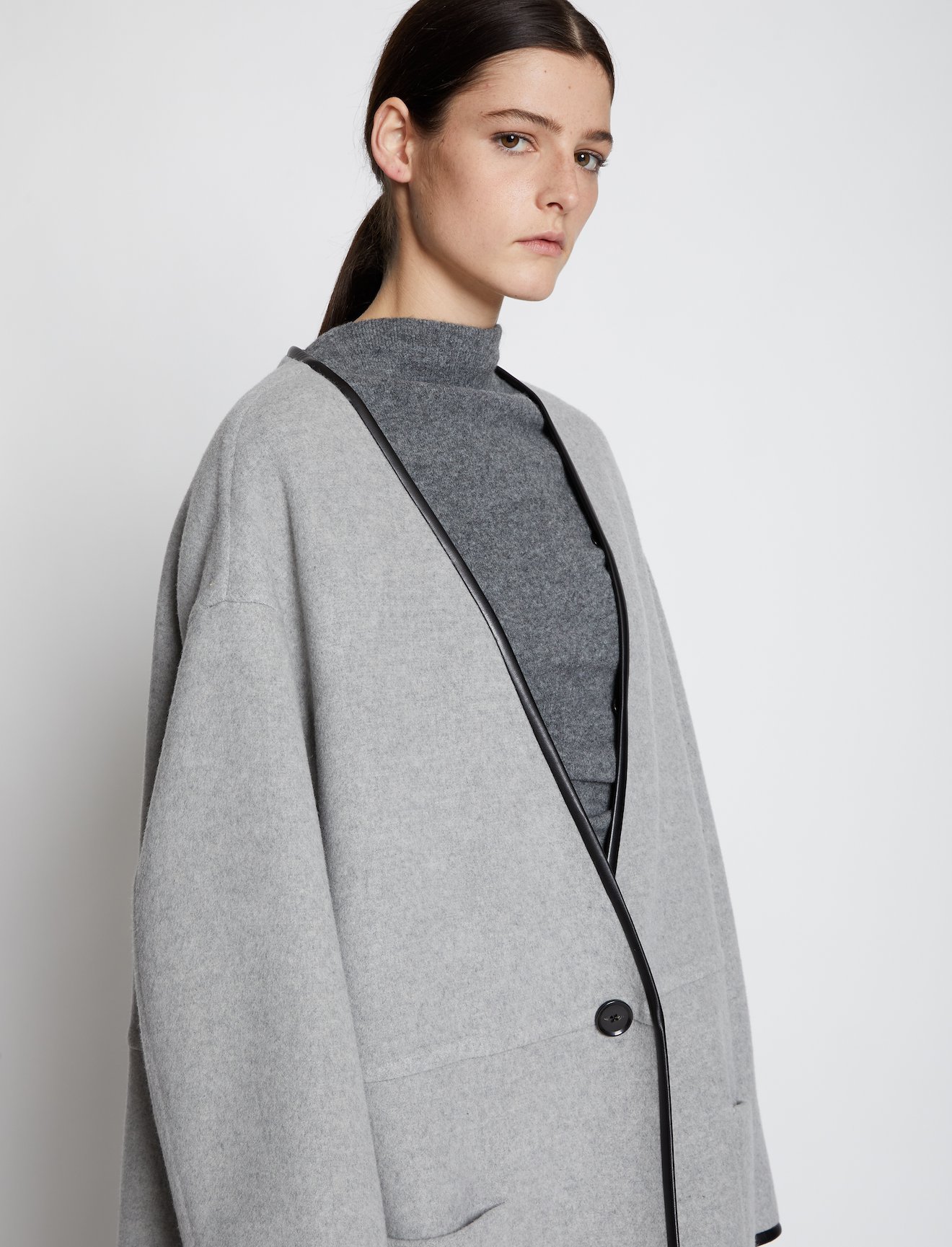 Doubleface Cashmere Convertible Coat #4