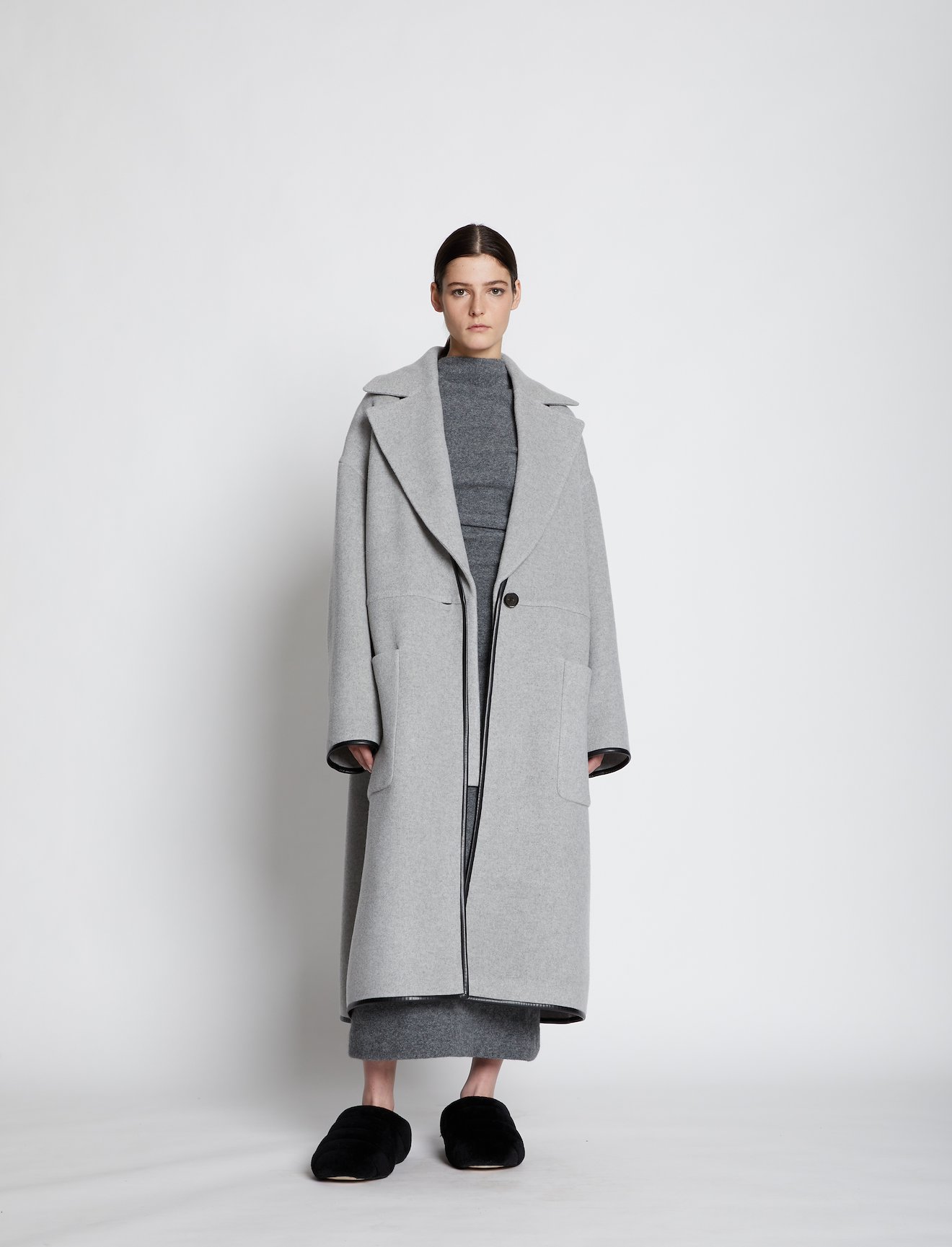 Doubleface Cashmere Convertible Coat #5