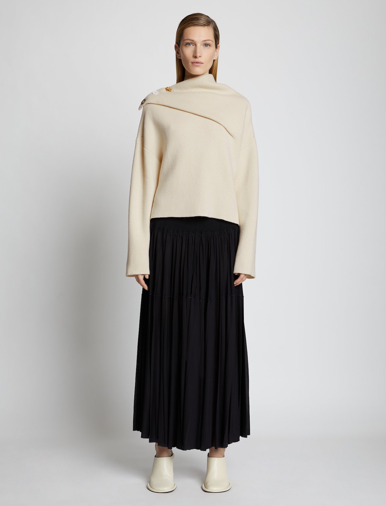 Doubleface Cashmere Draped Sweater #1