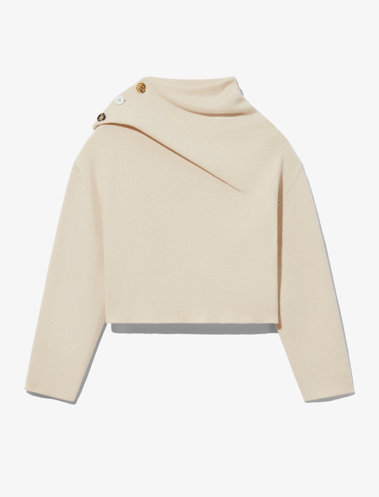 Doubleface Cashmere Draped Sweater #4