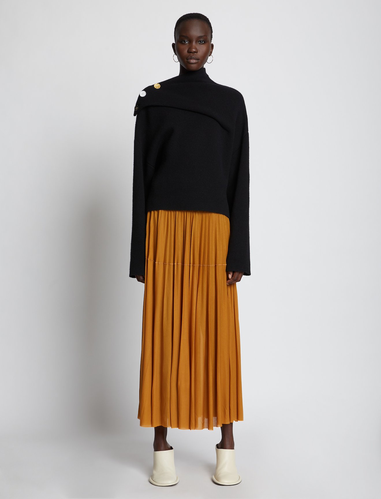 Doubleface Cashmere Draped Sweater #1