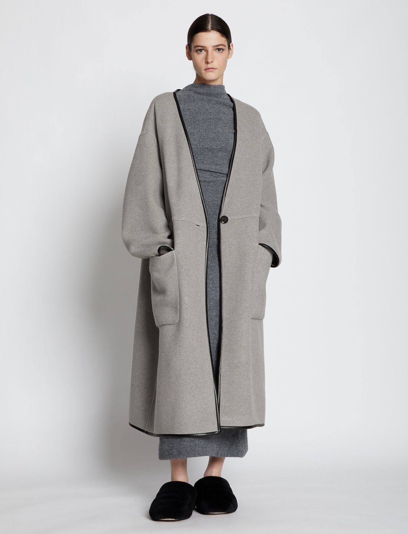 doubleface cashmere long coat #5