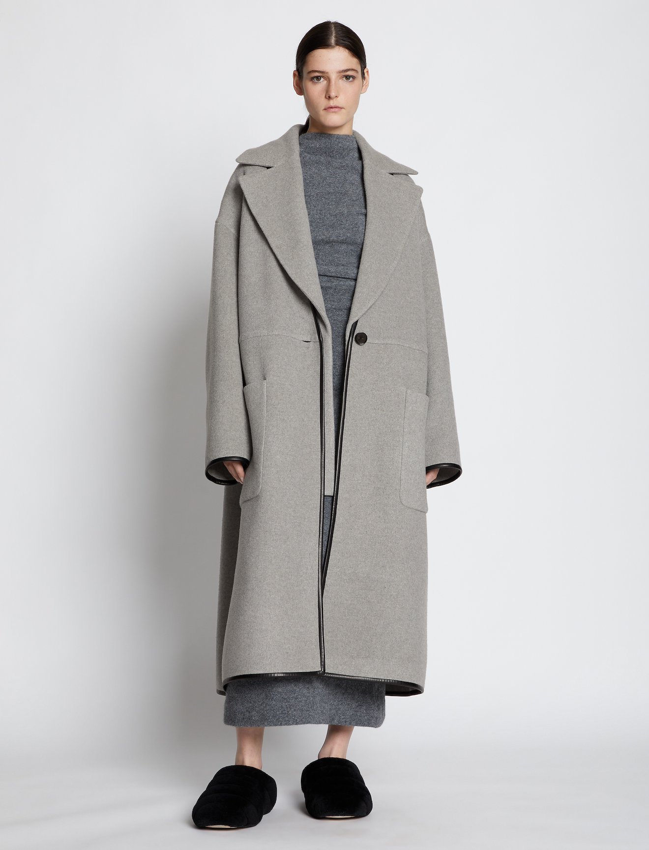 doubleface cashmere long coat #6