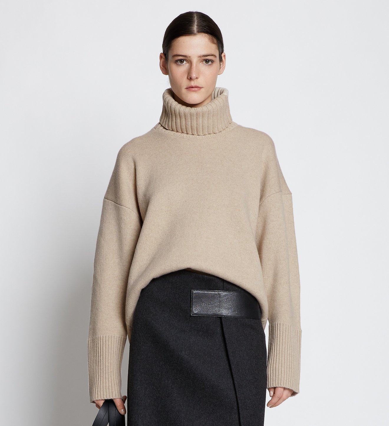 Doubleface Eco Cashmere Oversized Turtleneck Sweater