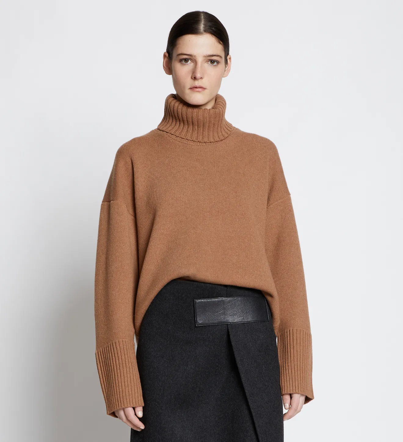 turtleneck brown sweater