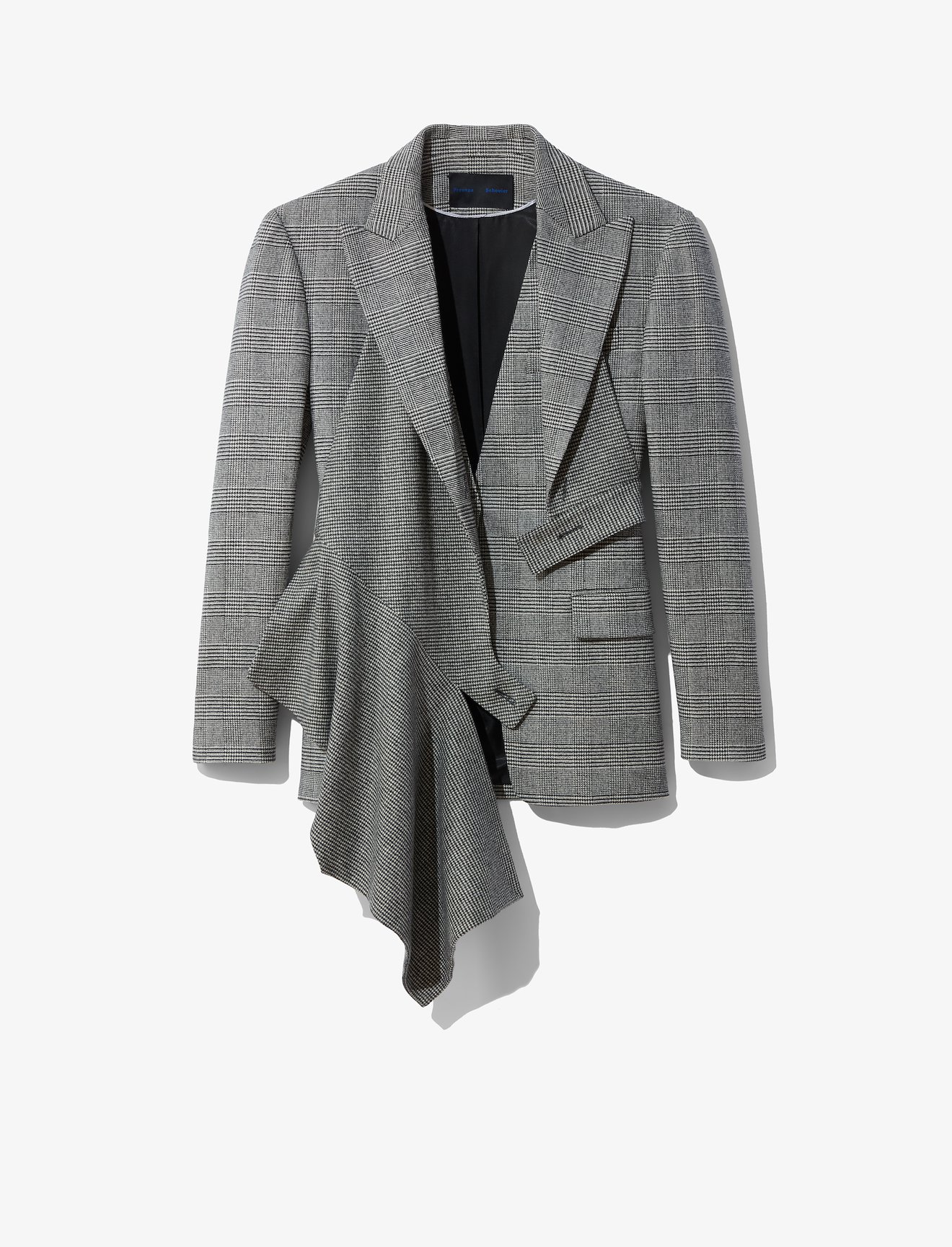 Draped Plaid Blazer #5