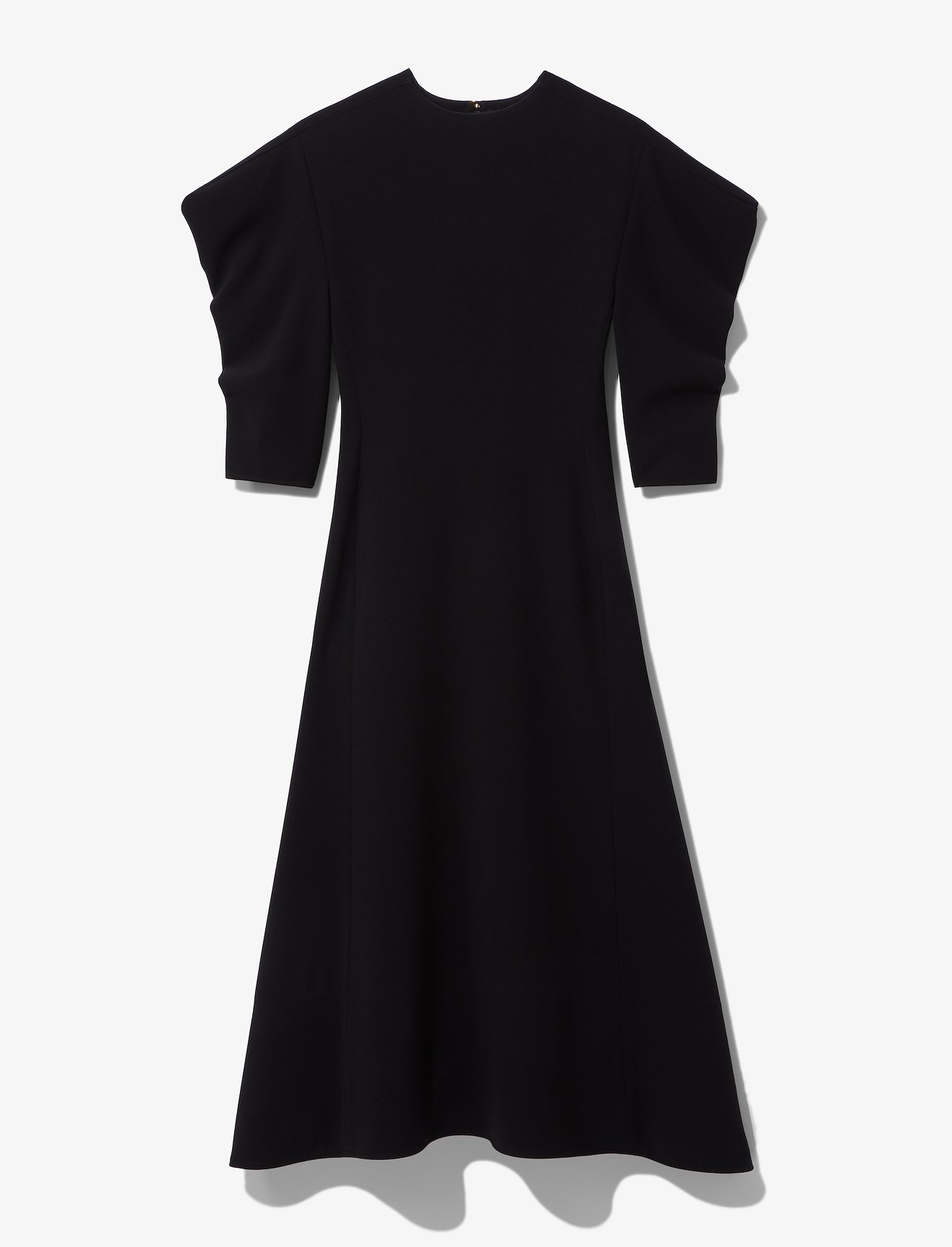Draped Puff Sleeve Dress #4