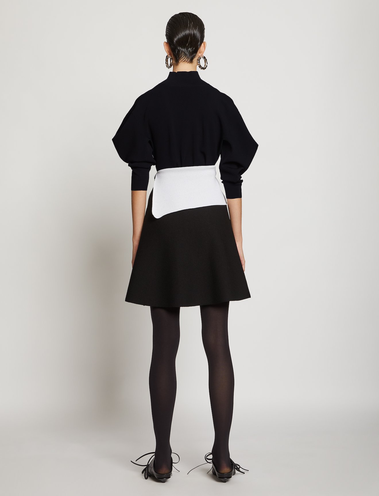 Draped Puff Sleeve Knit Top #2
