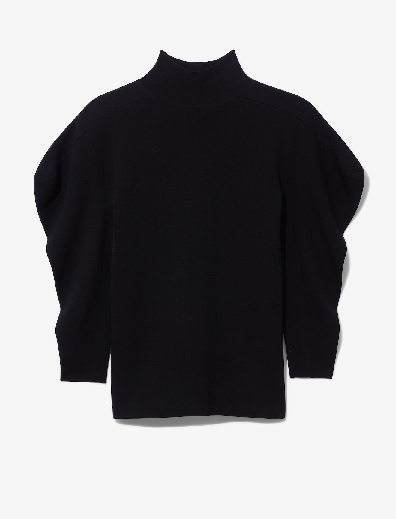 Draped Puff Sleeve Knit Top #4