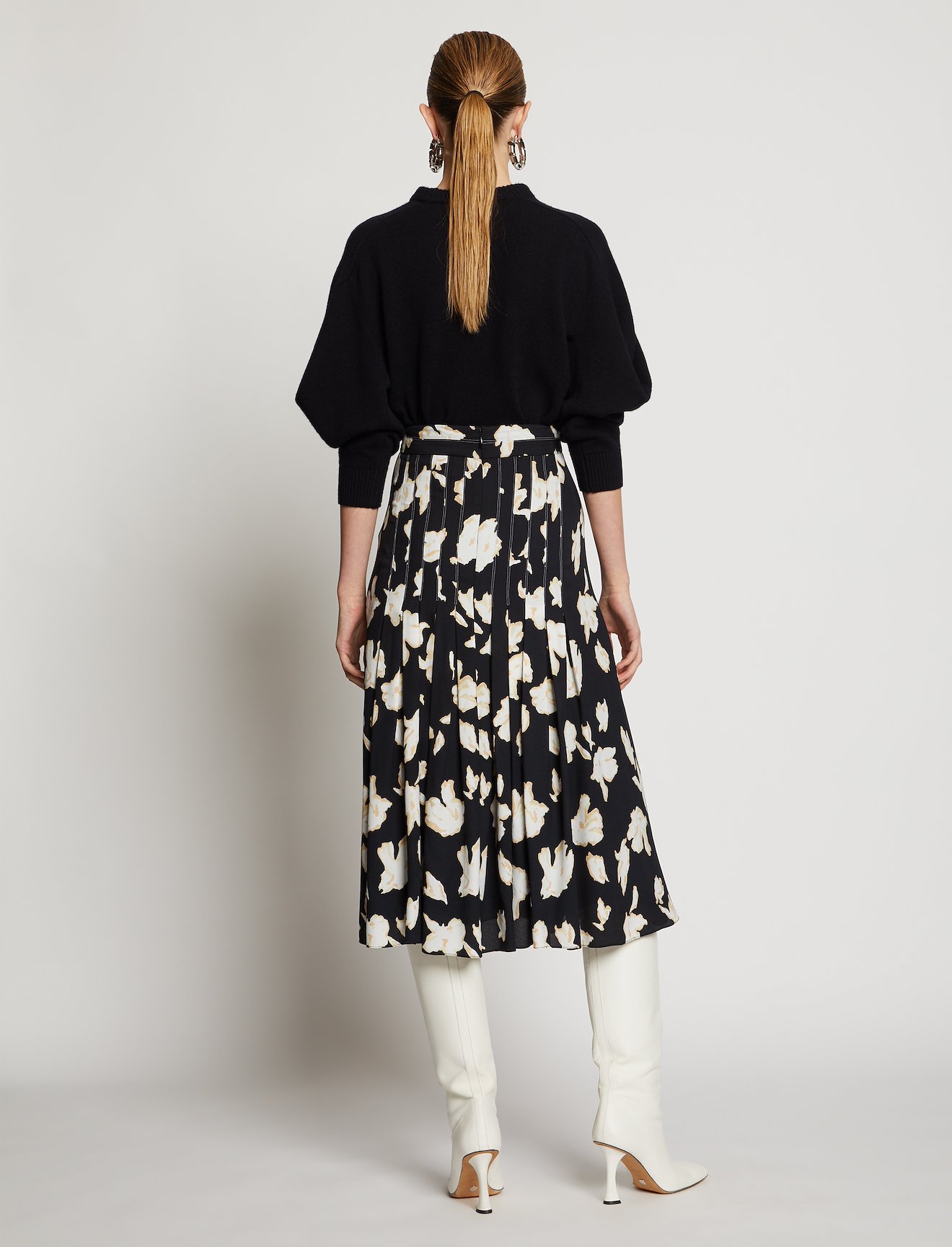 Draped Sleeve Cashmere Knit Top #2