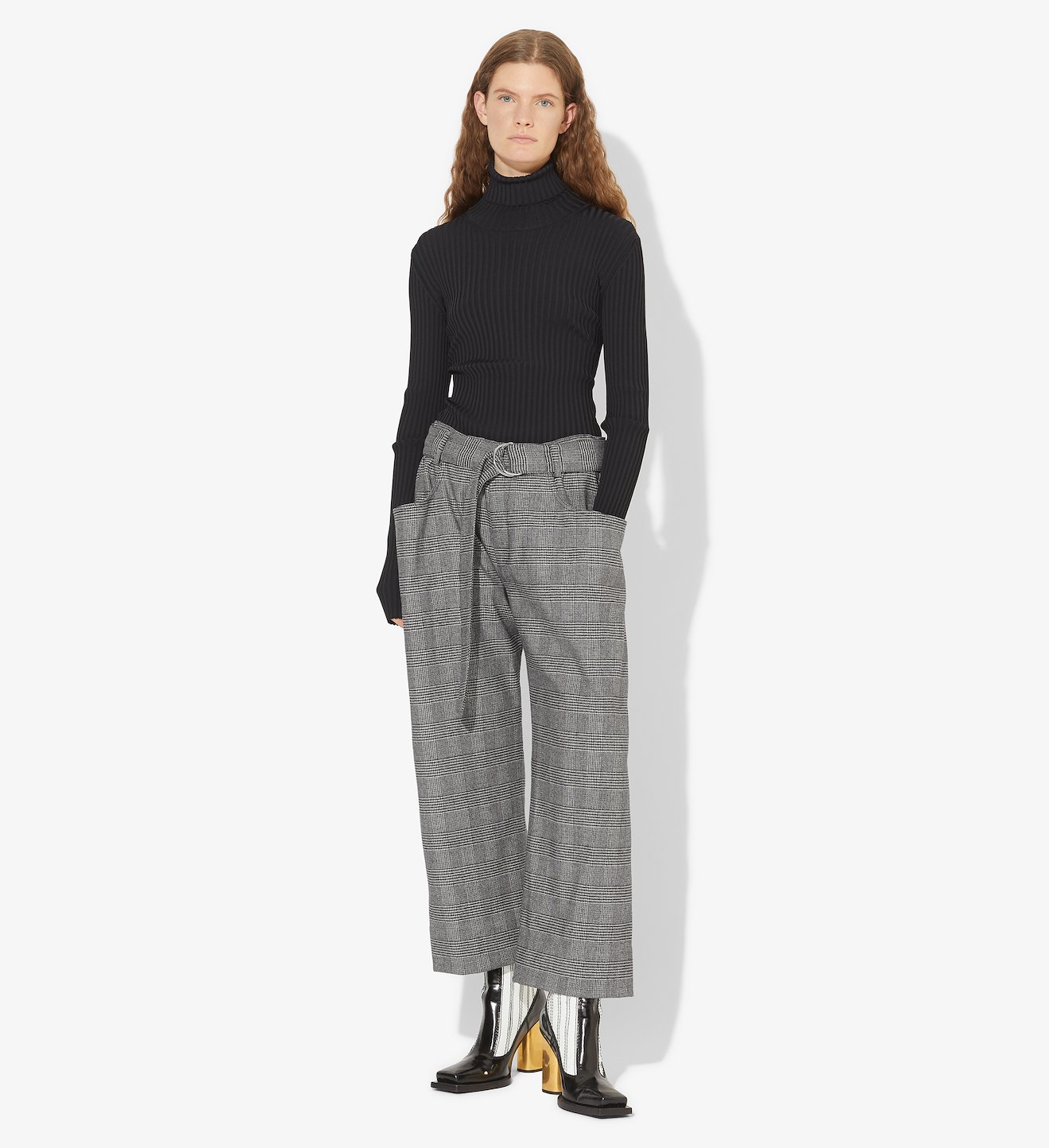 Drop Waisted Belted Pants
