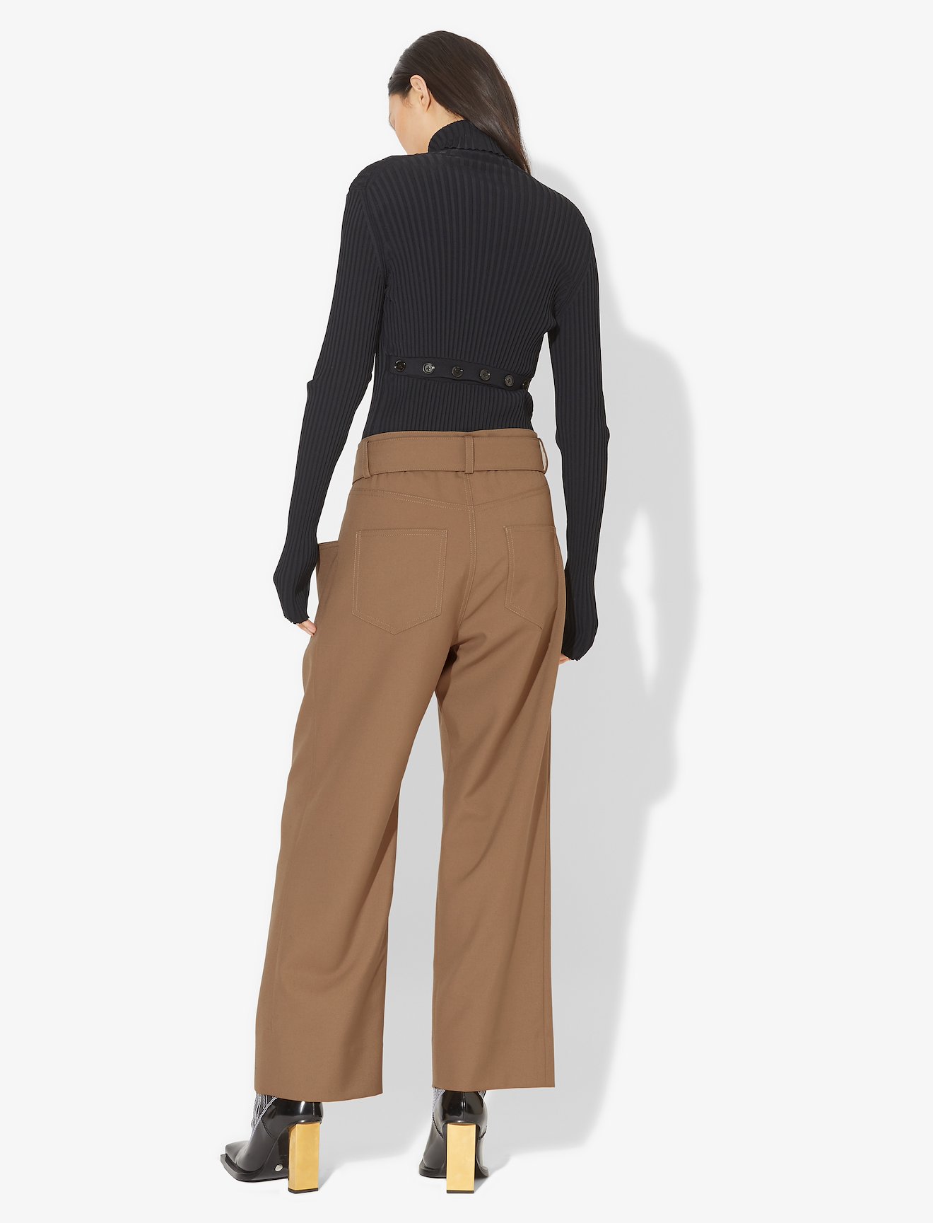 Drop Waisted Belted Pants #2