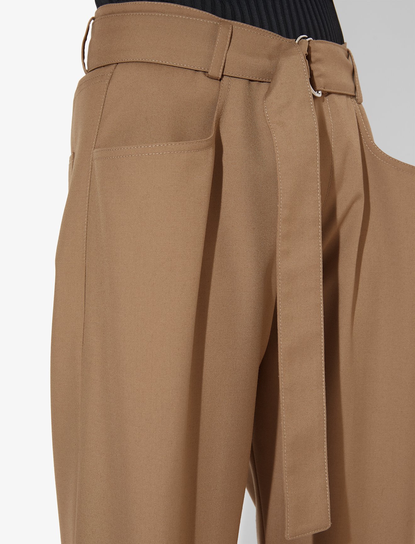 Drop Waisted Belted Pants #3