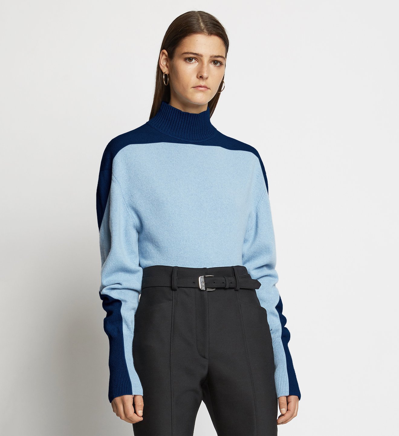 Eco Cashmere Bicolor Turtleneck