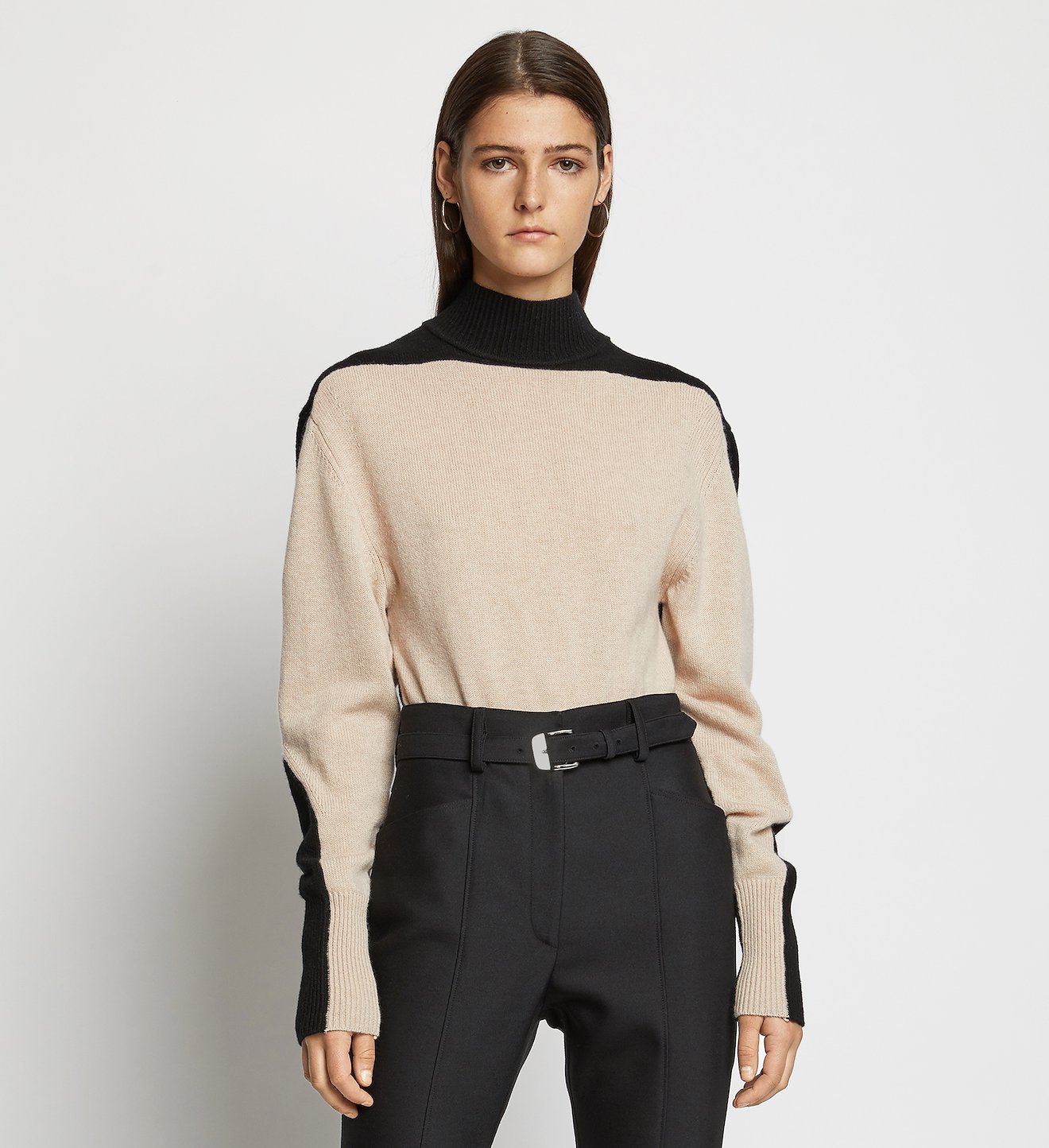 Eco Cashmere Bicolor Turtleneck
