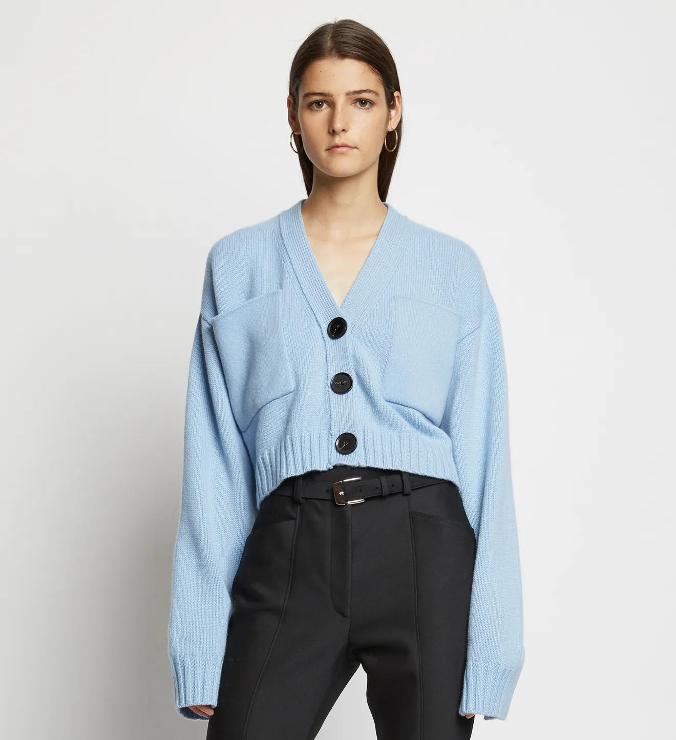 light blue cashmere cardigan