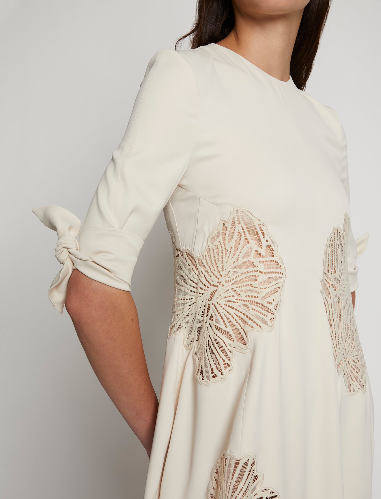 Embroidered Matte Satin Dress #3