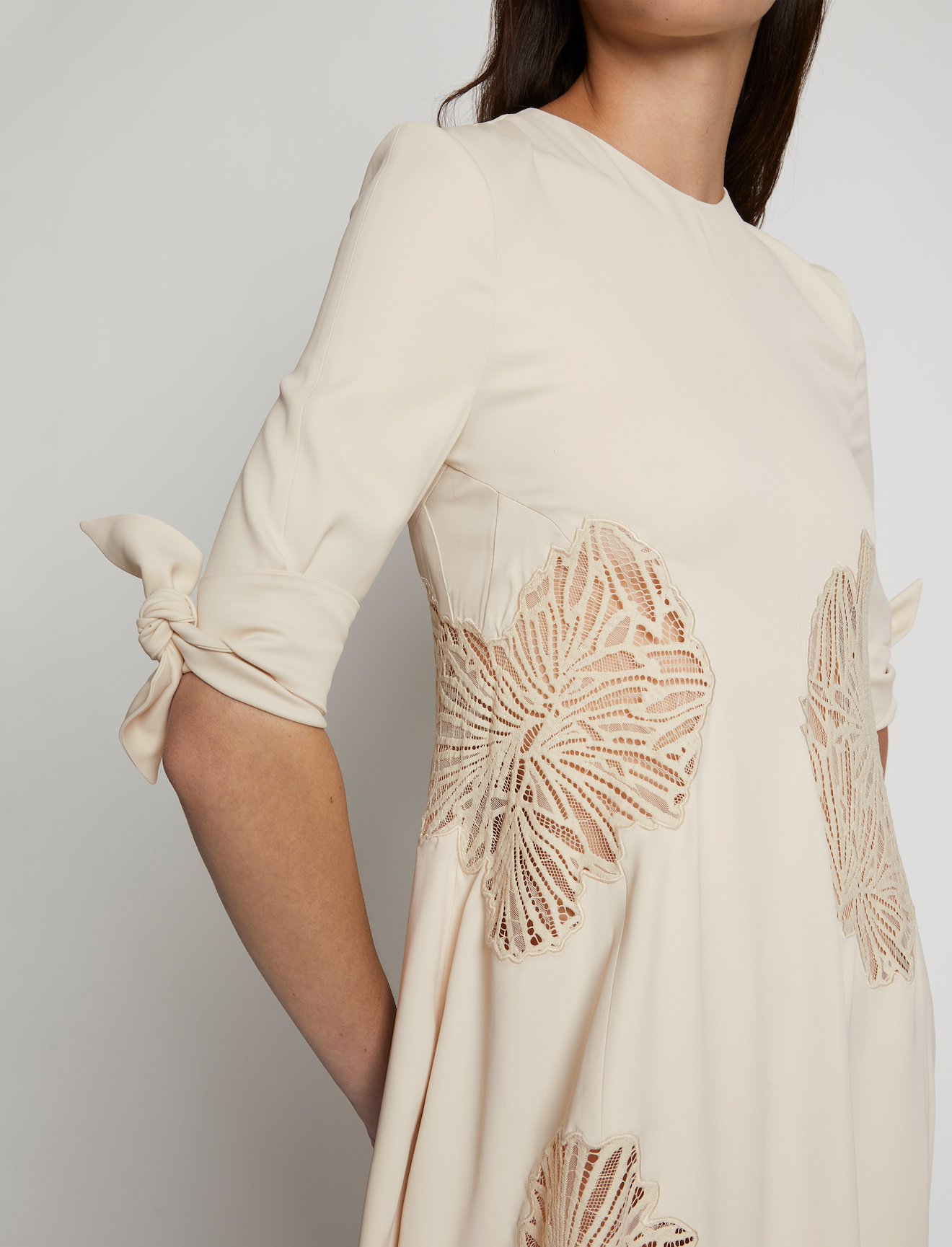 Embroidered Matte Satin Dress #3