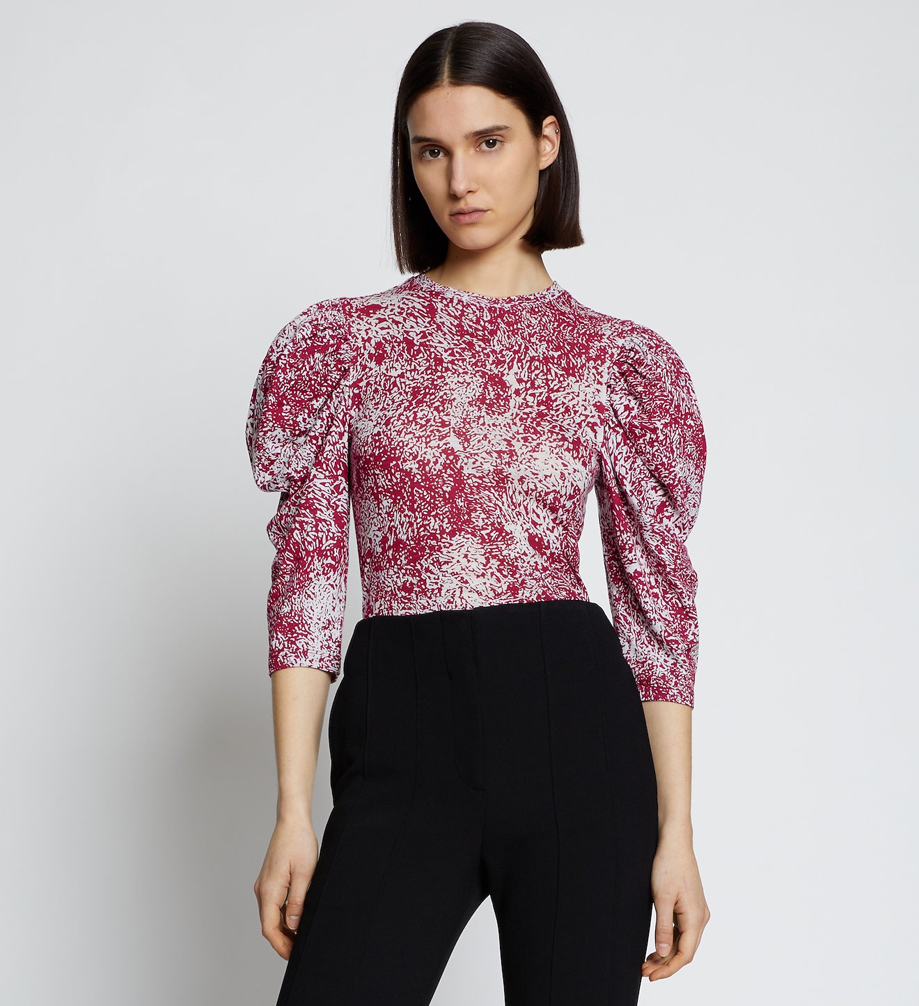 Etched Puff Sleeve T-shirt