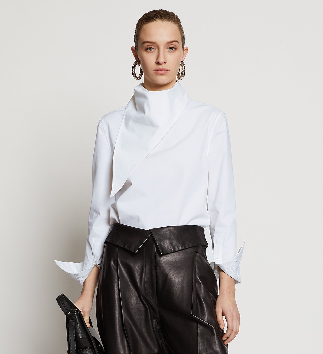 Exaggerated Handkerchief Cotton Top