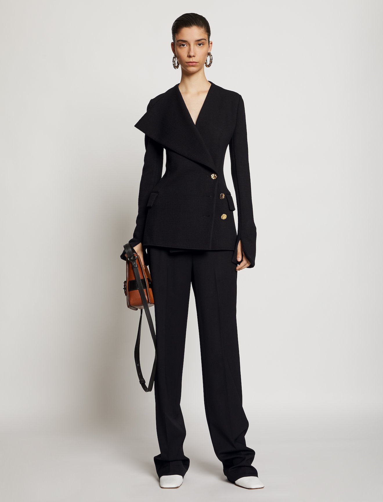 Exaggerated Lapel Jersey Suiting Jacket #1