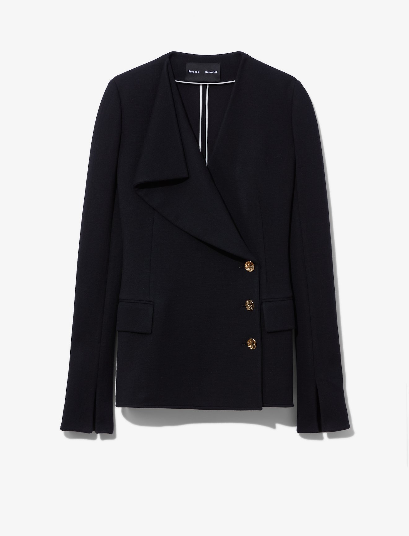 Exaggerated Lapel Jersey Suiting Jacket #4