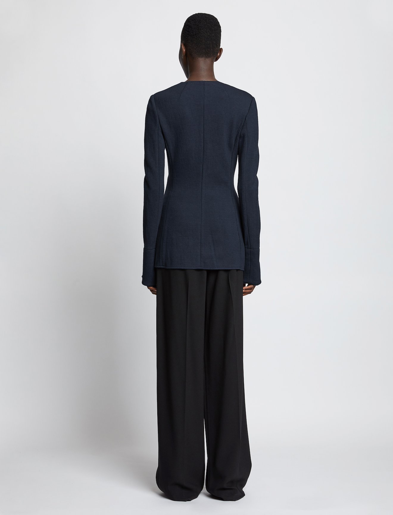 Exaggerated Lapel Jersey Suiting Jacket #2