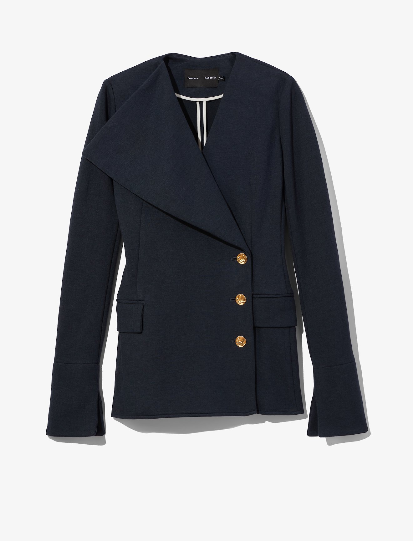 Exaggerated Lapel Jersey Suiting Jacket #4