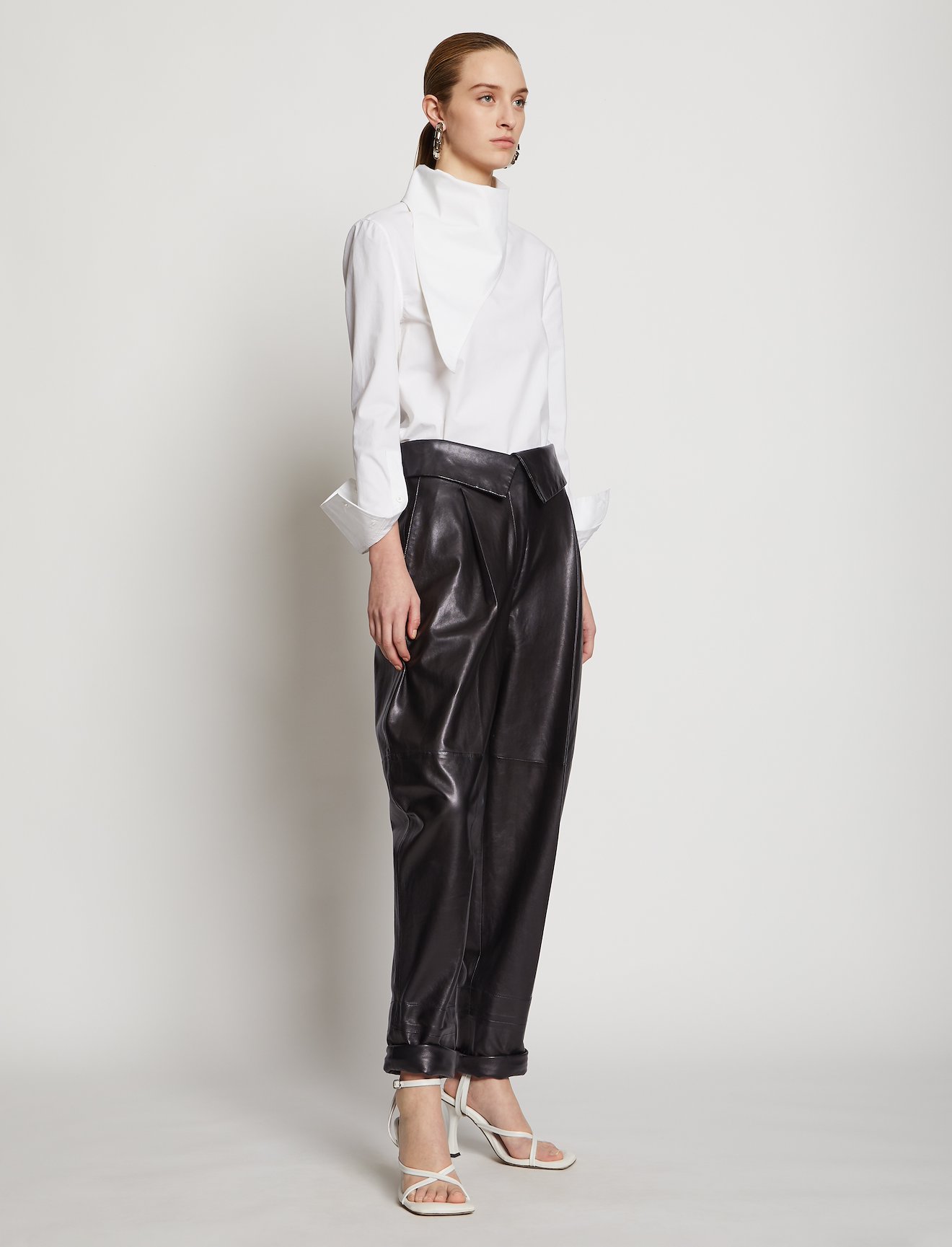Exaggerated Leather Pants #1