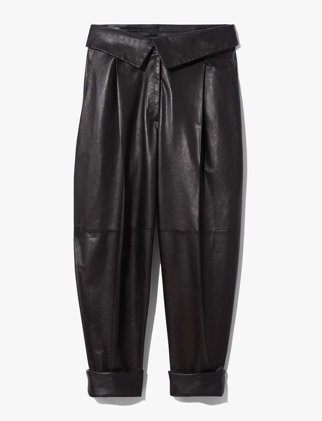 Exaggerated Leather Pants #4