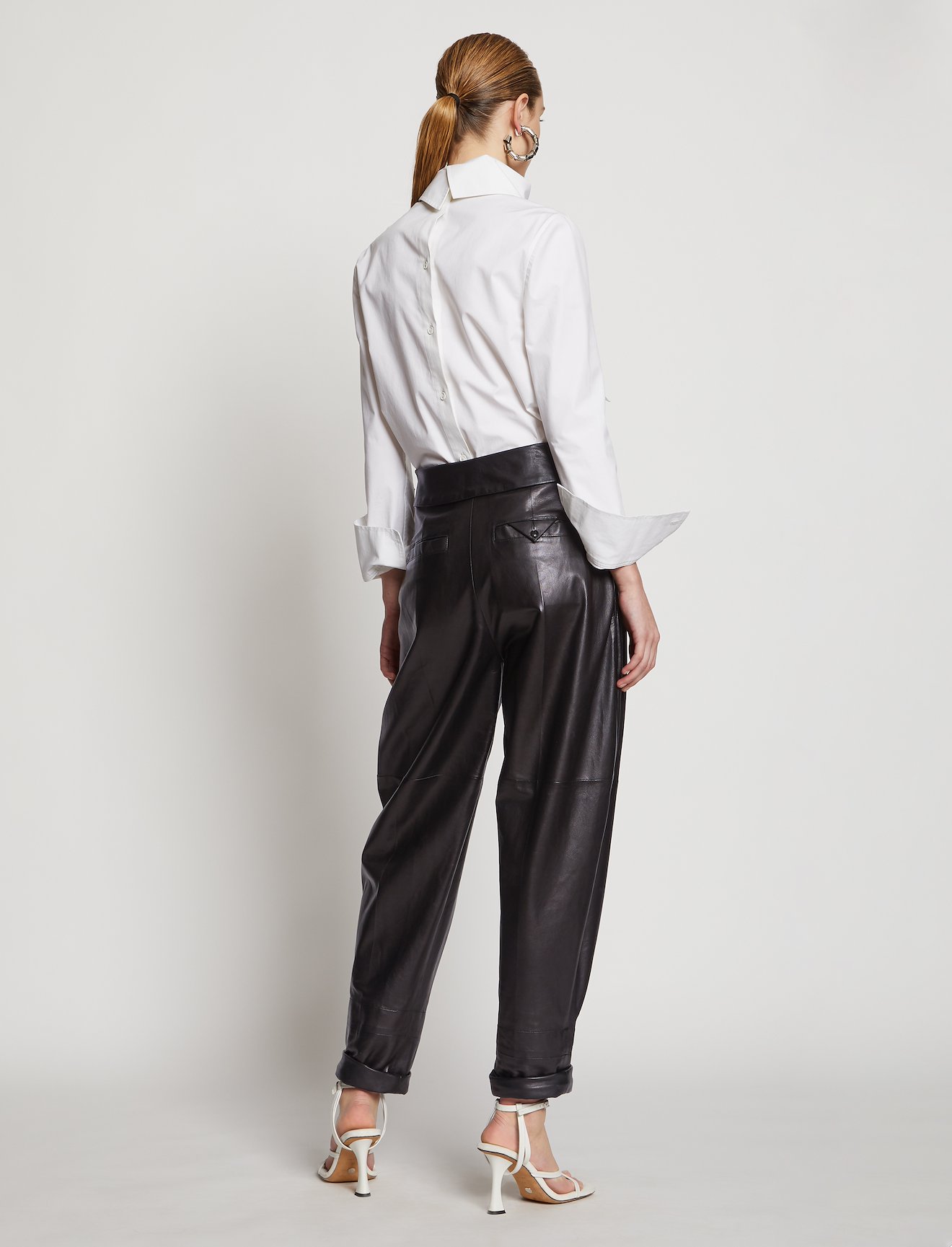 Exaggerated Leather Pants #2