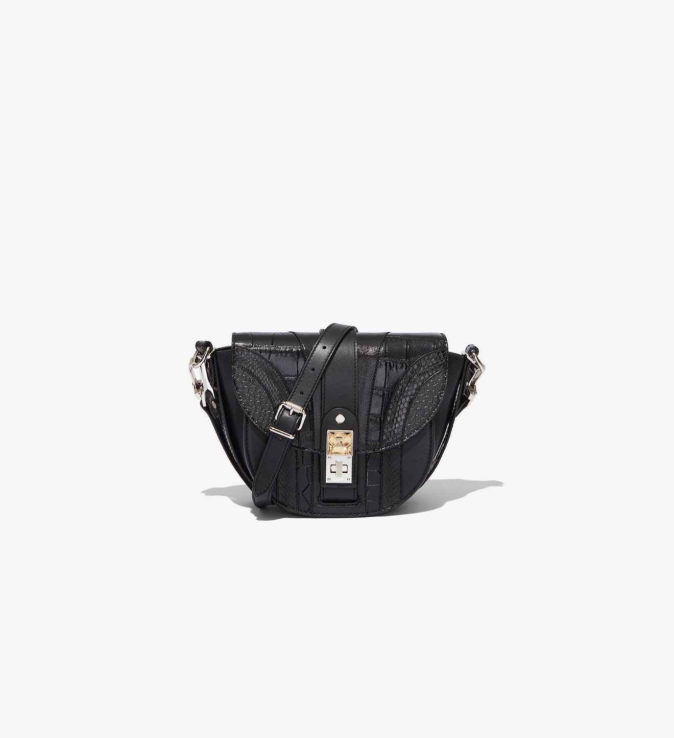 Exotic Patchwork PS11 Small Saddle Bag