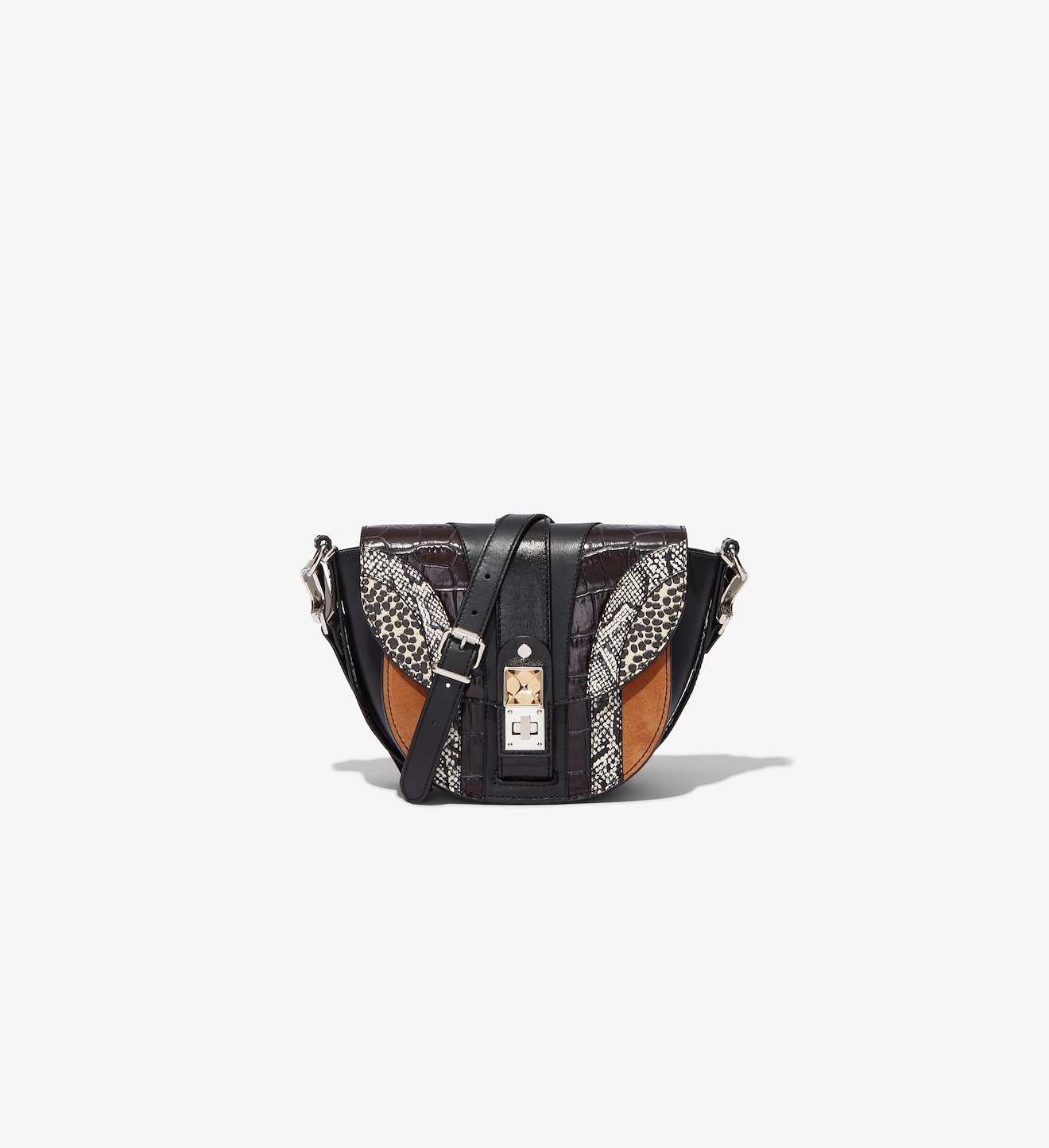 Exotic Patchwork PS11 Small Saddle Bag