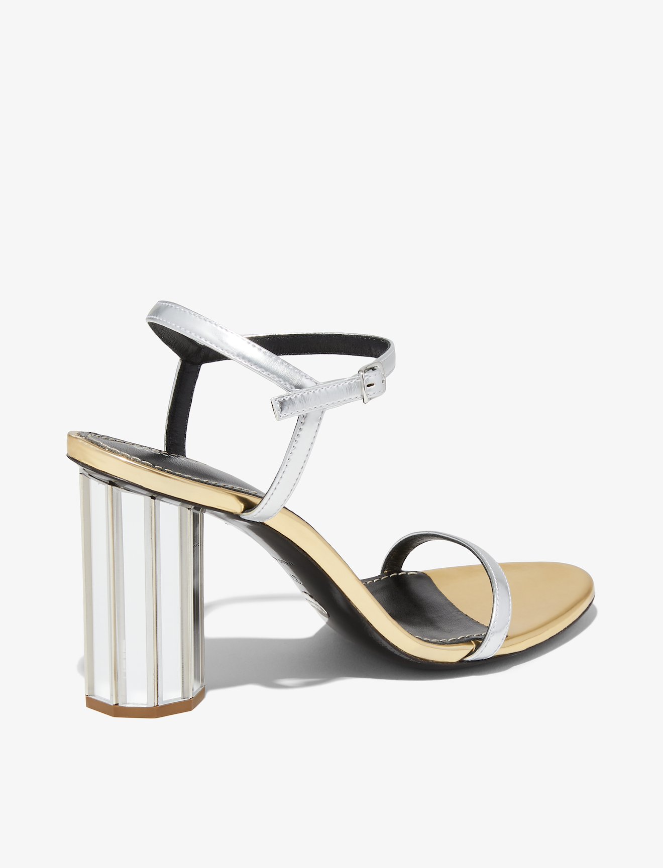Facet Heel Ankle Strap Sandals #2