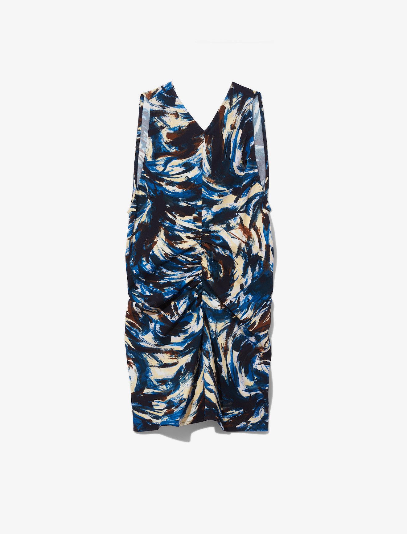 Feather Print Cinched Waist Top #4