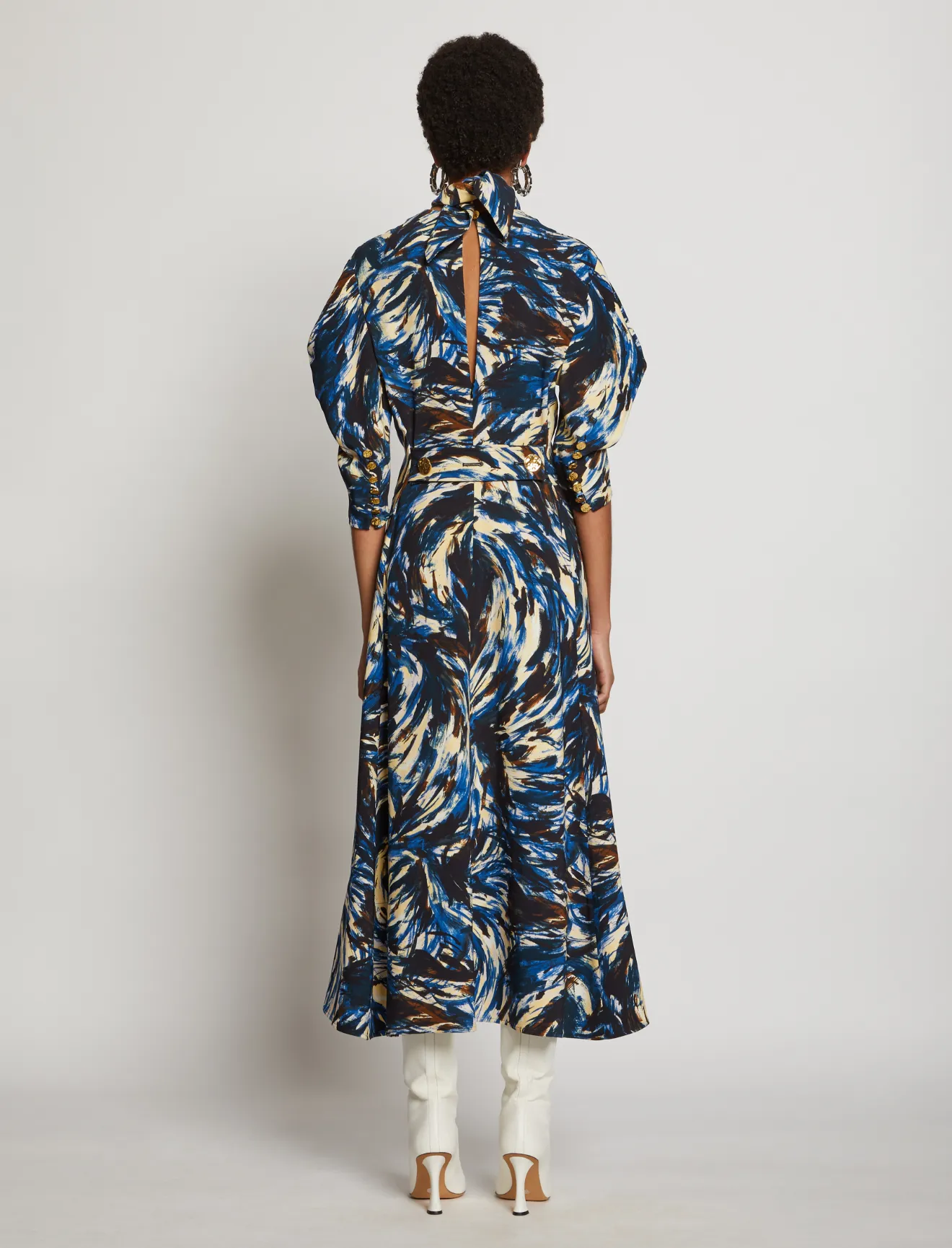 whistles feather print dress