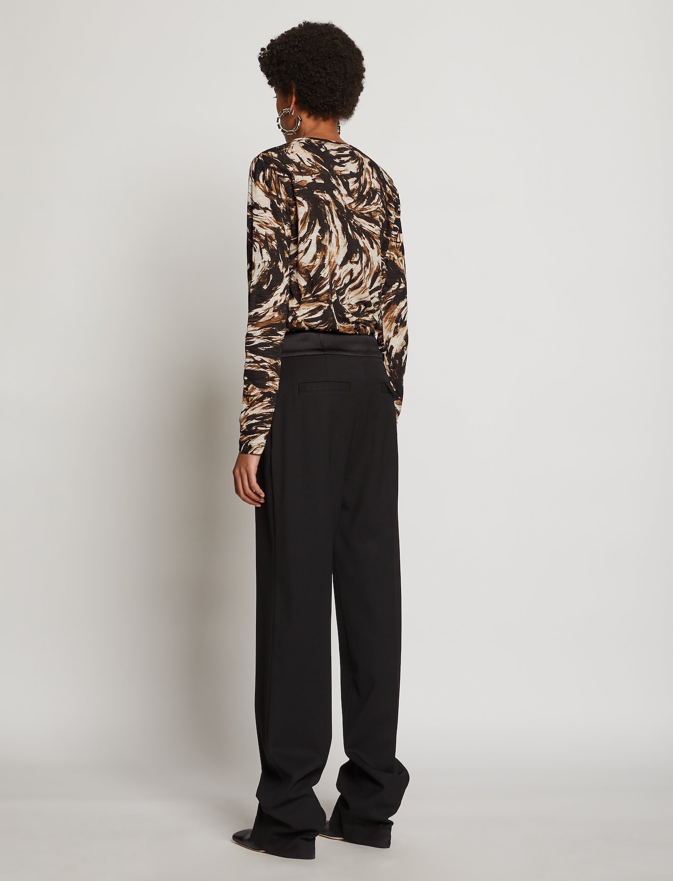 Feather Print Long Sleeve T-Shirt #2