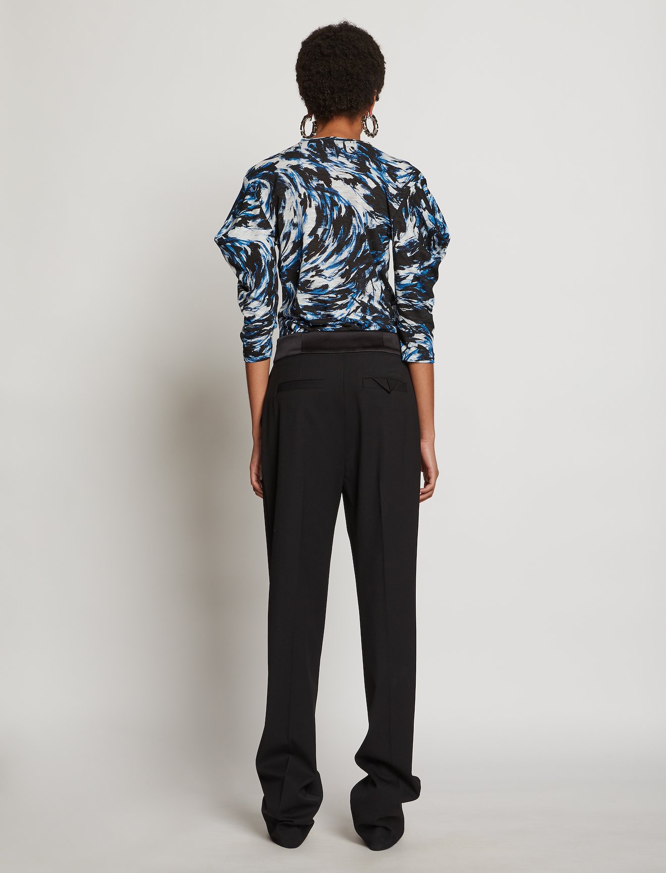 Feather Print Puff Sleeve T-Shirt #2