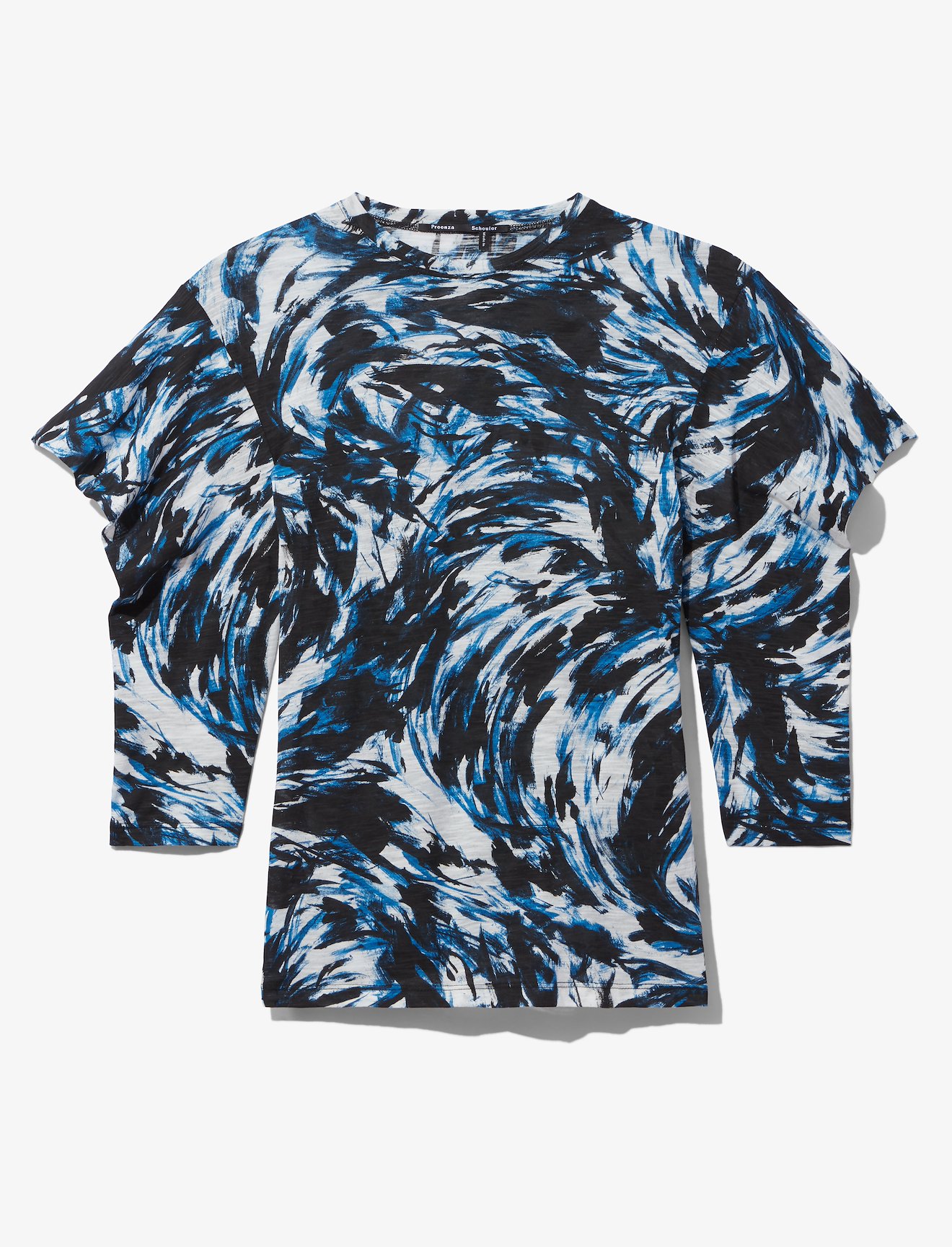 Feather Print Puff Sleeve T-Shirt #4