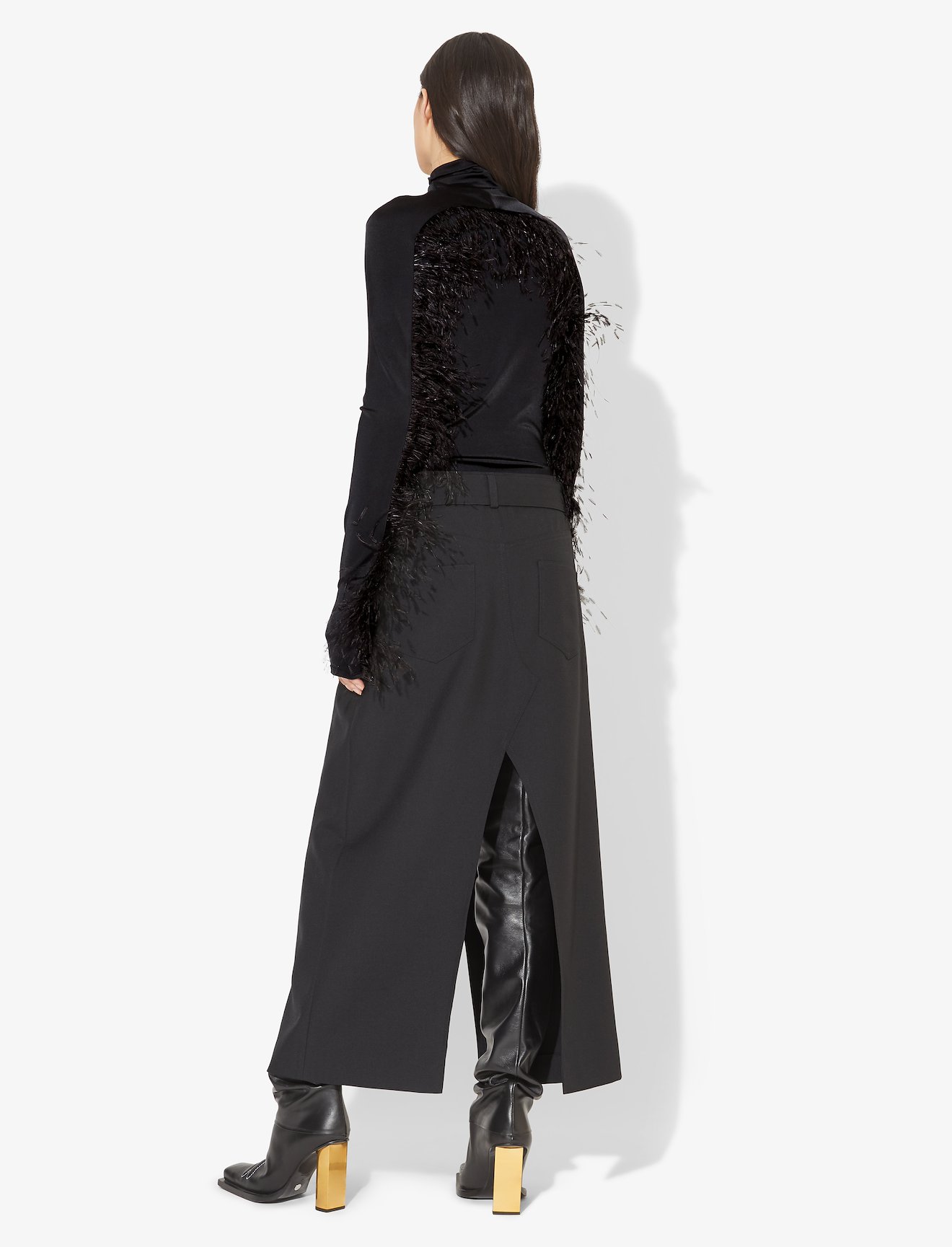 Feather Turtleneck Top #2