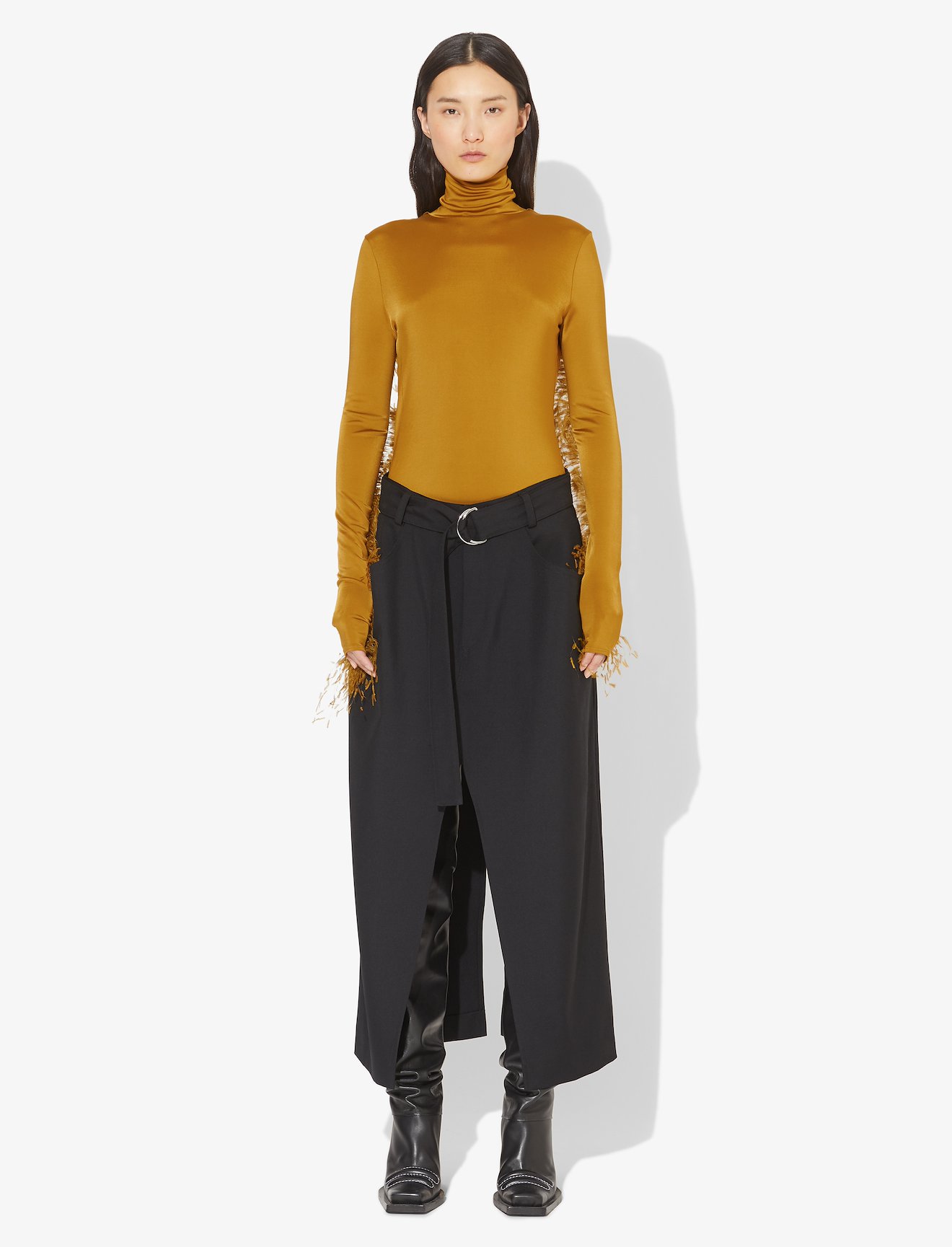 Feather Turtleneck Top #1