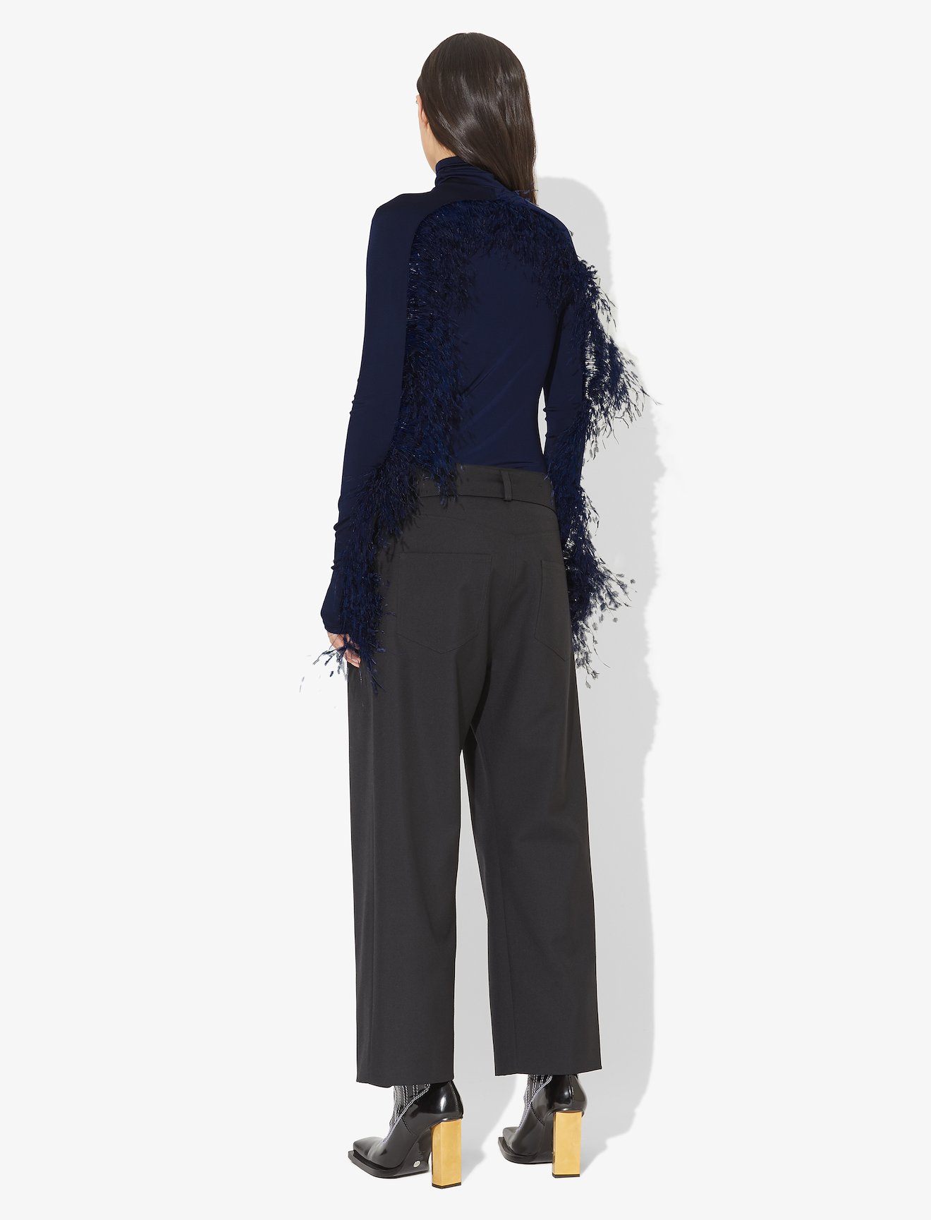 Feather Turtleneck Top #2
