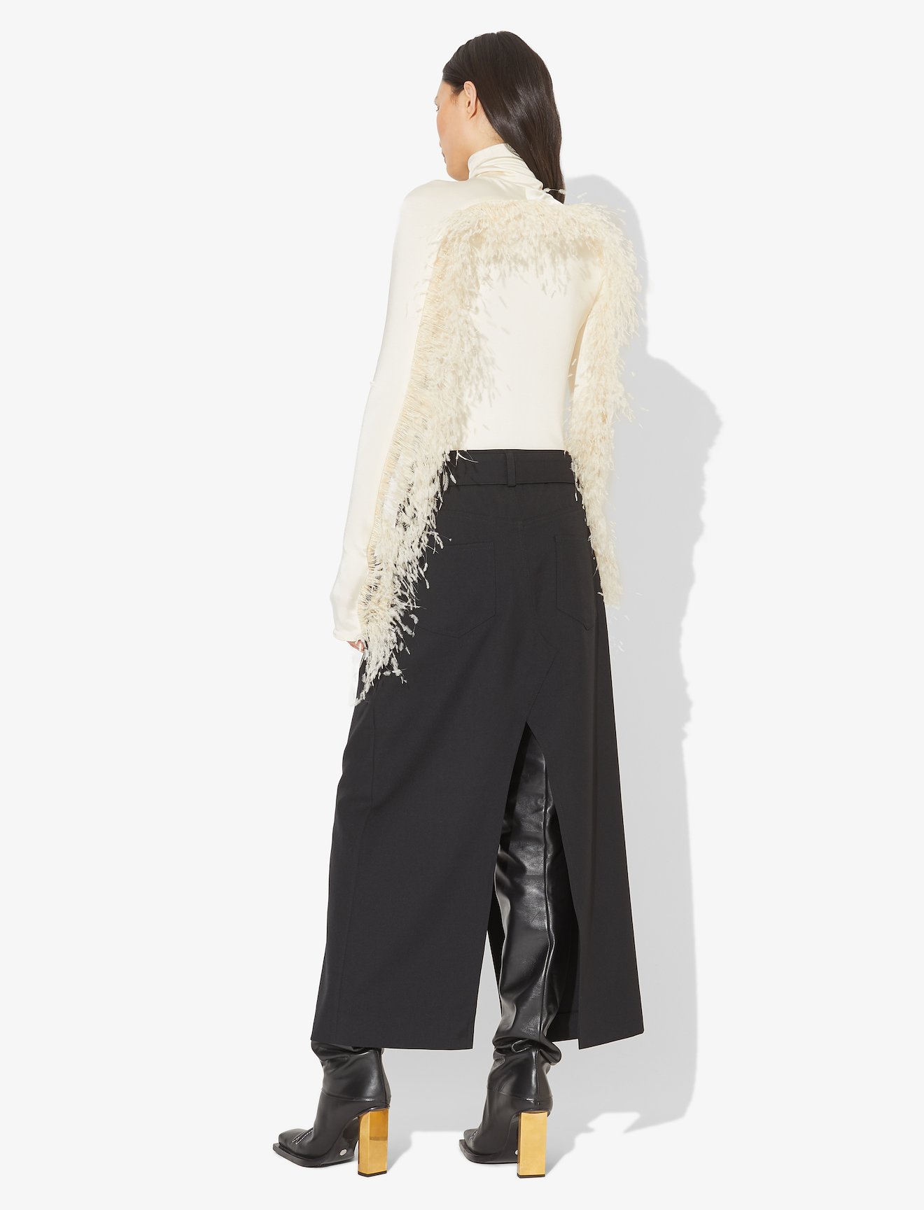 Feather Turtleneck Top #2