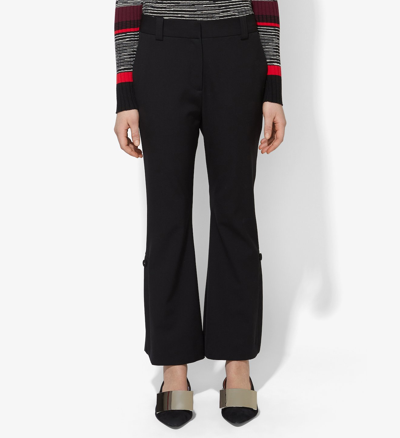 Flared Wool Pants