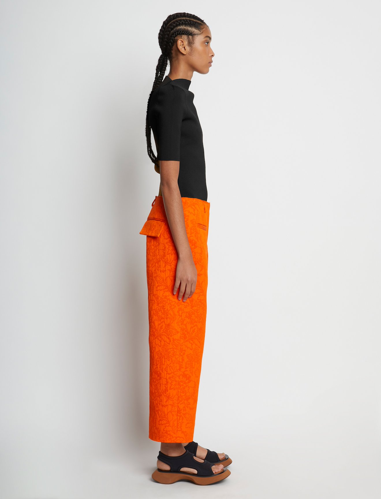 Floral Jacquard Pants #1