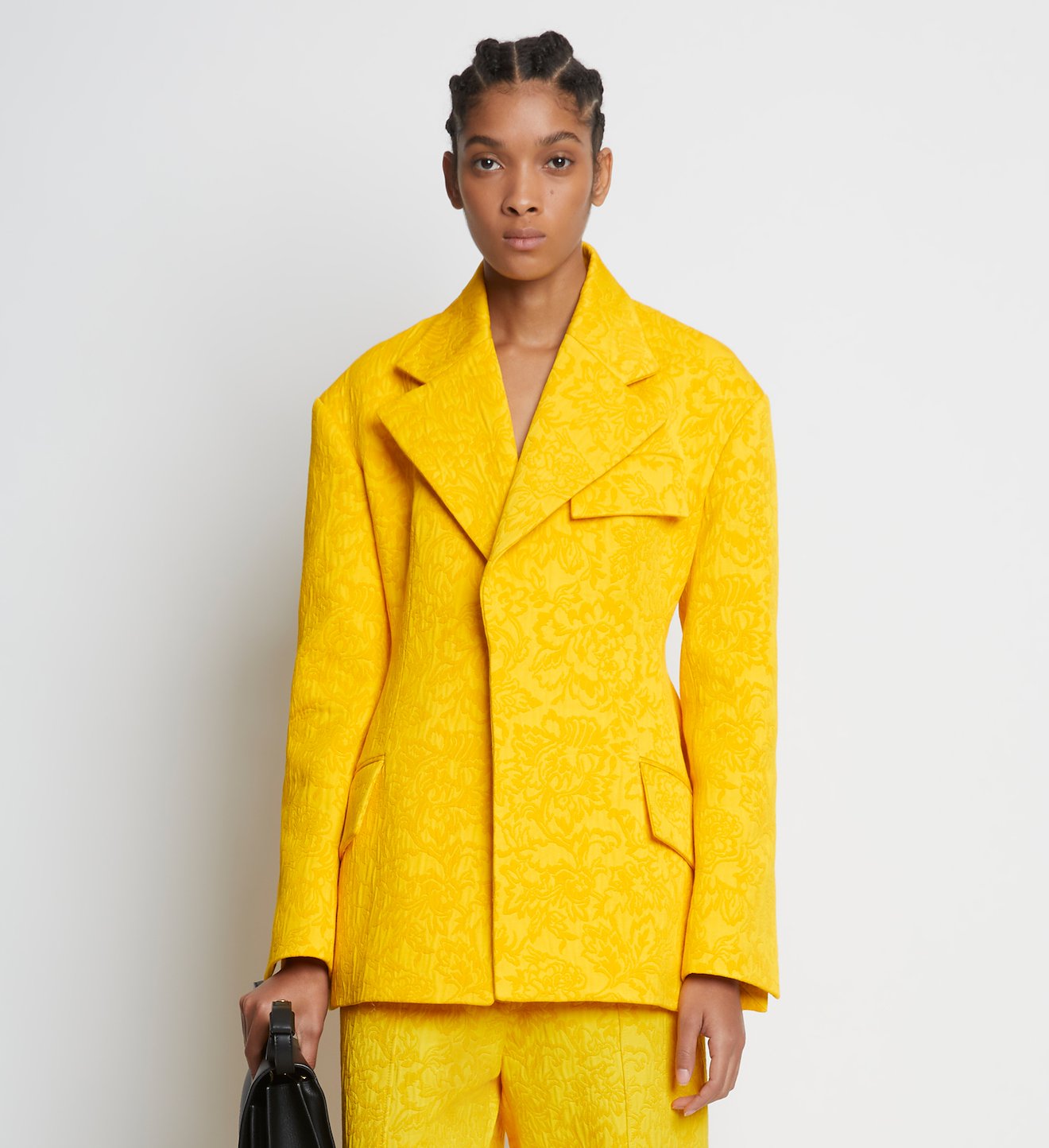 Floral Jacquard Sculpted Blazer