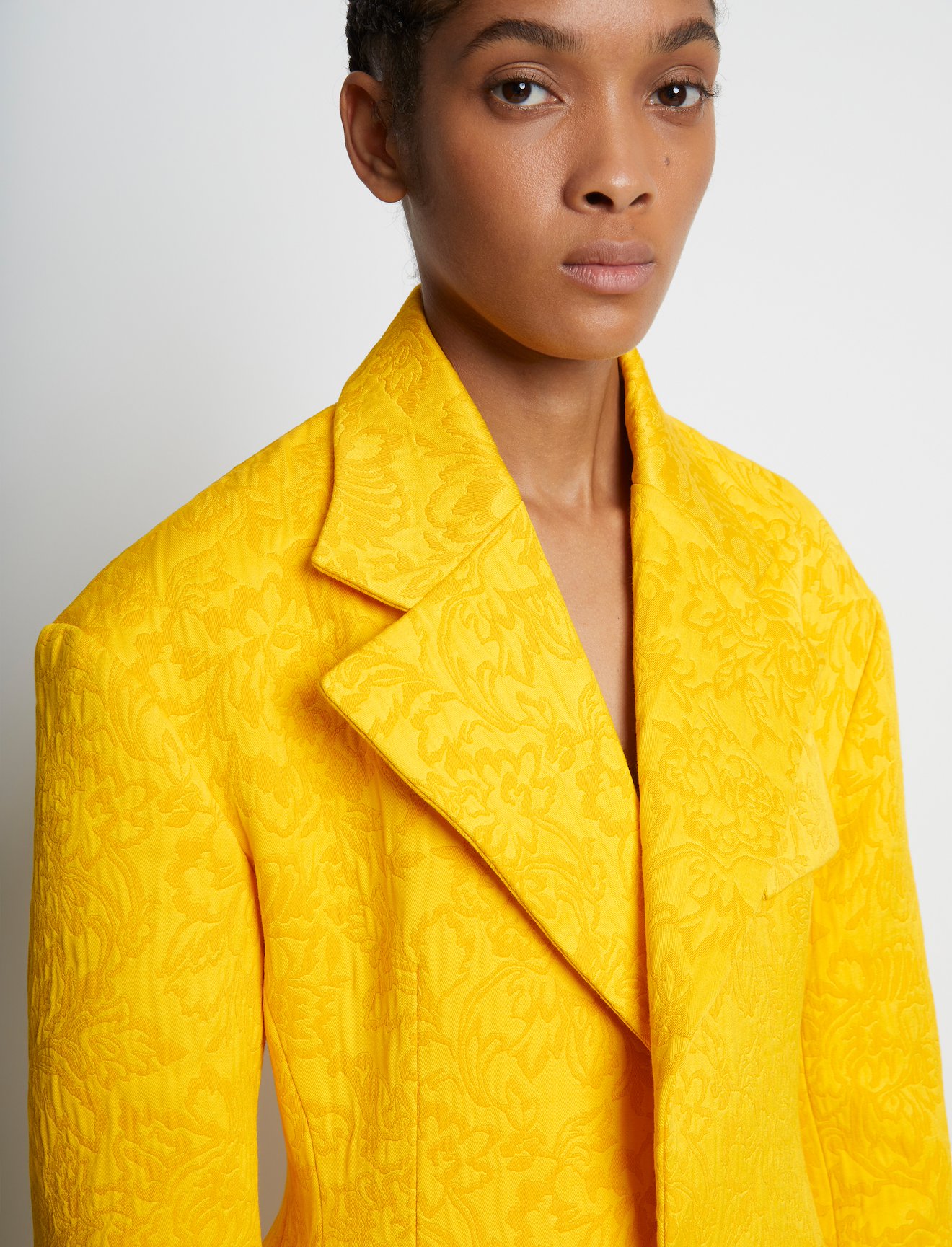 Floral Jacquard Sculpted Blazer #4
